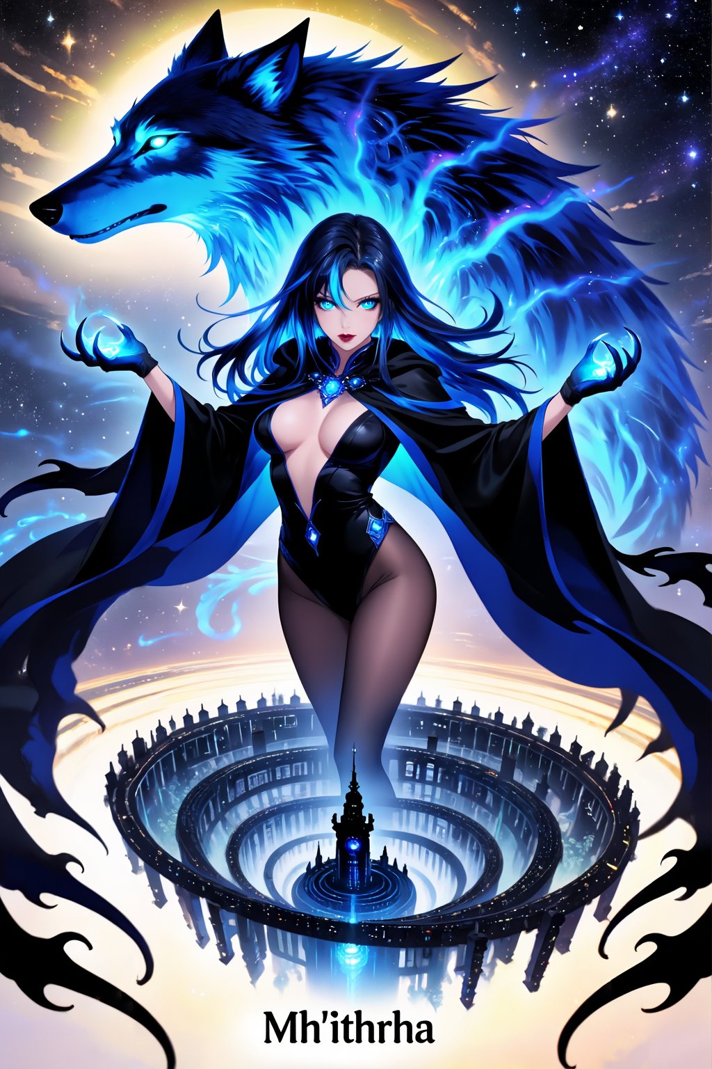 Exceptional quality,  ranked number one. Inspiration: Shadow Wolf,  Cthulhu Mythos by newsans23 on Tensor.Art