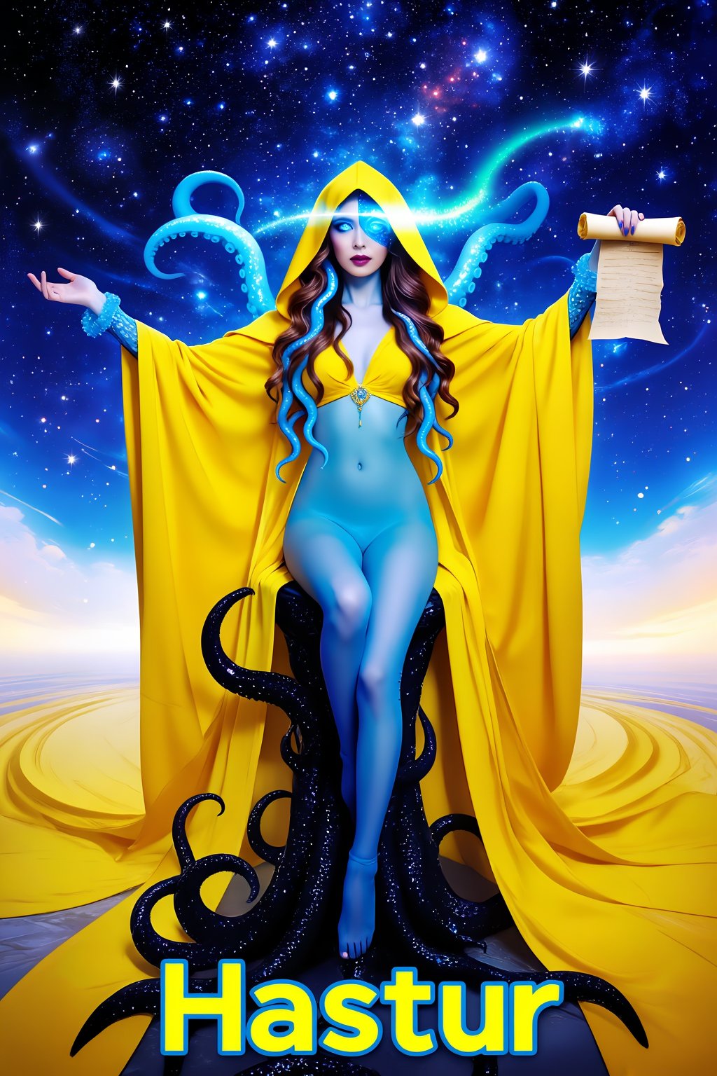 Top quality. Inspiration: Hastur,  the Yellow King,  Great Old One by newsans23 on Tensor.Art