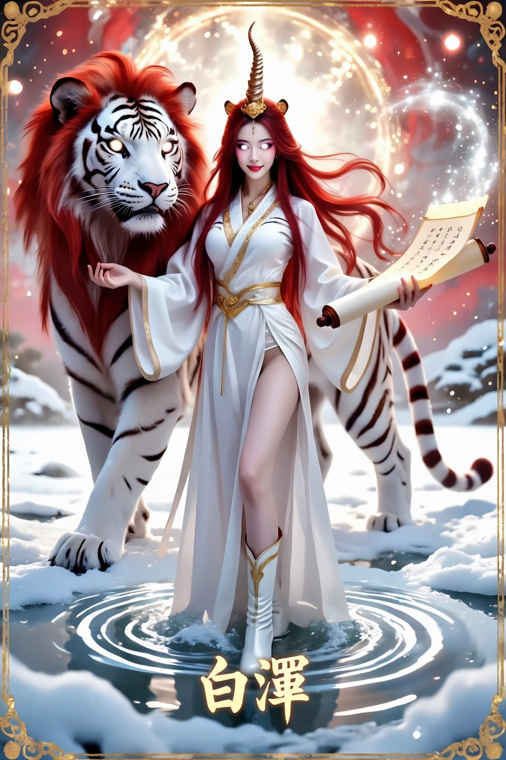 Top quality. Inspiration: Chinese mythology,  the Four Mythical Beasts,  白澤. Appearance: Modeled after Bai Ze by newsans23...