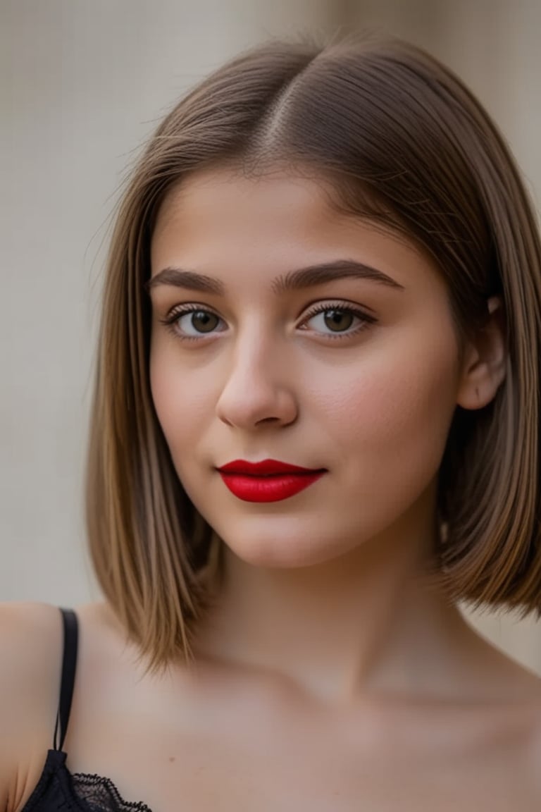 1girl portrait,  red lipstick,  black eyeliner by Adam on Tensor.Art