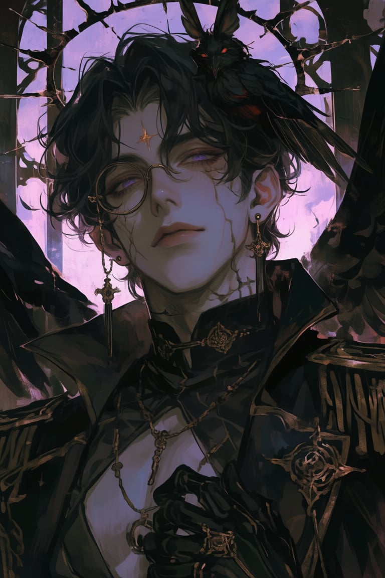 male,  raven_ears,  black_hair by PinkCotton 🎐 on Tensor.Art