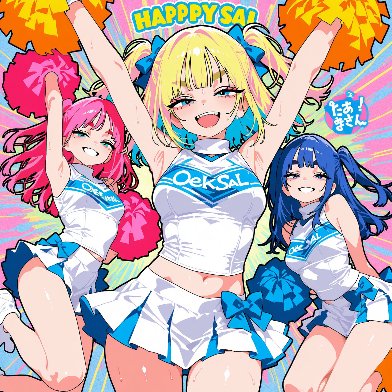 minchi,  3girls,  simple drawing by Tiger-liliiiy on Tensor.Art