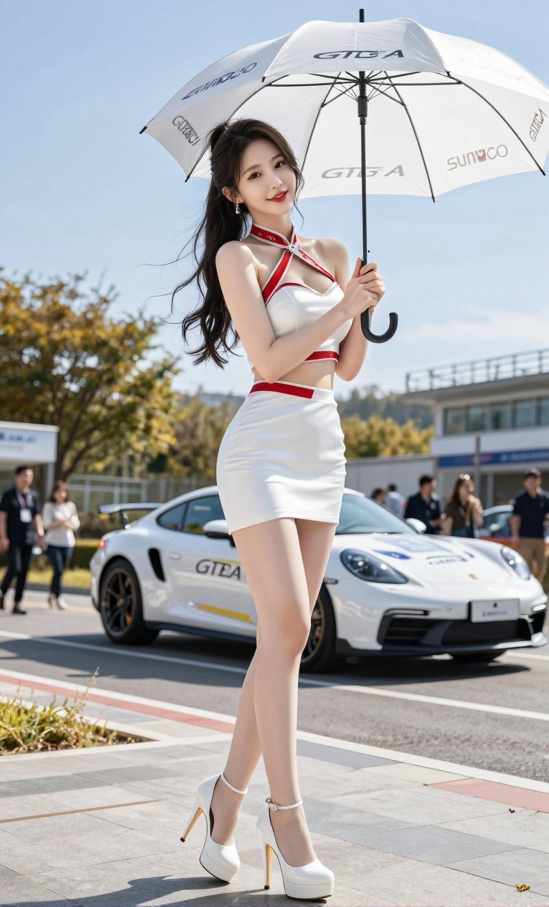 Korean Woman Image: A beautiful Korean woman with bursting ,  a captivating butt,  and firm thighs. Standing at 185cm tall...