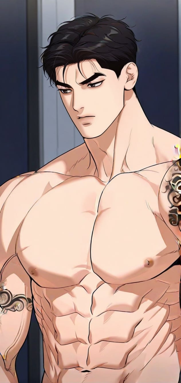 1boy,  arms tattoos,  no shirt by Ruán on Tensor.Art