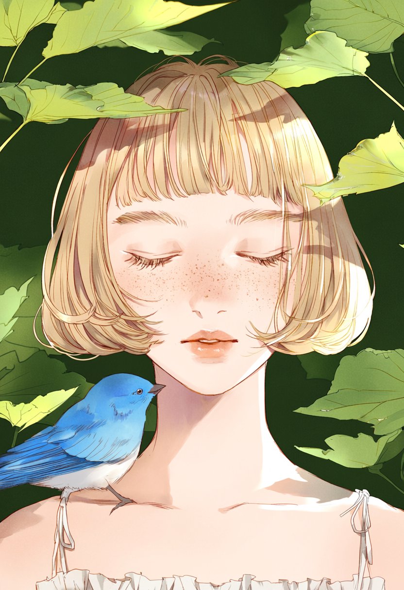 v0me,  1girl,  freckles by MissFidonyo on Tensor.Art