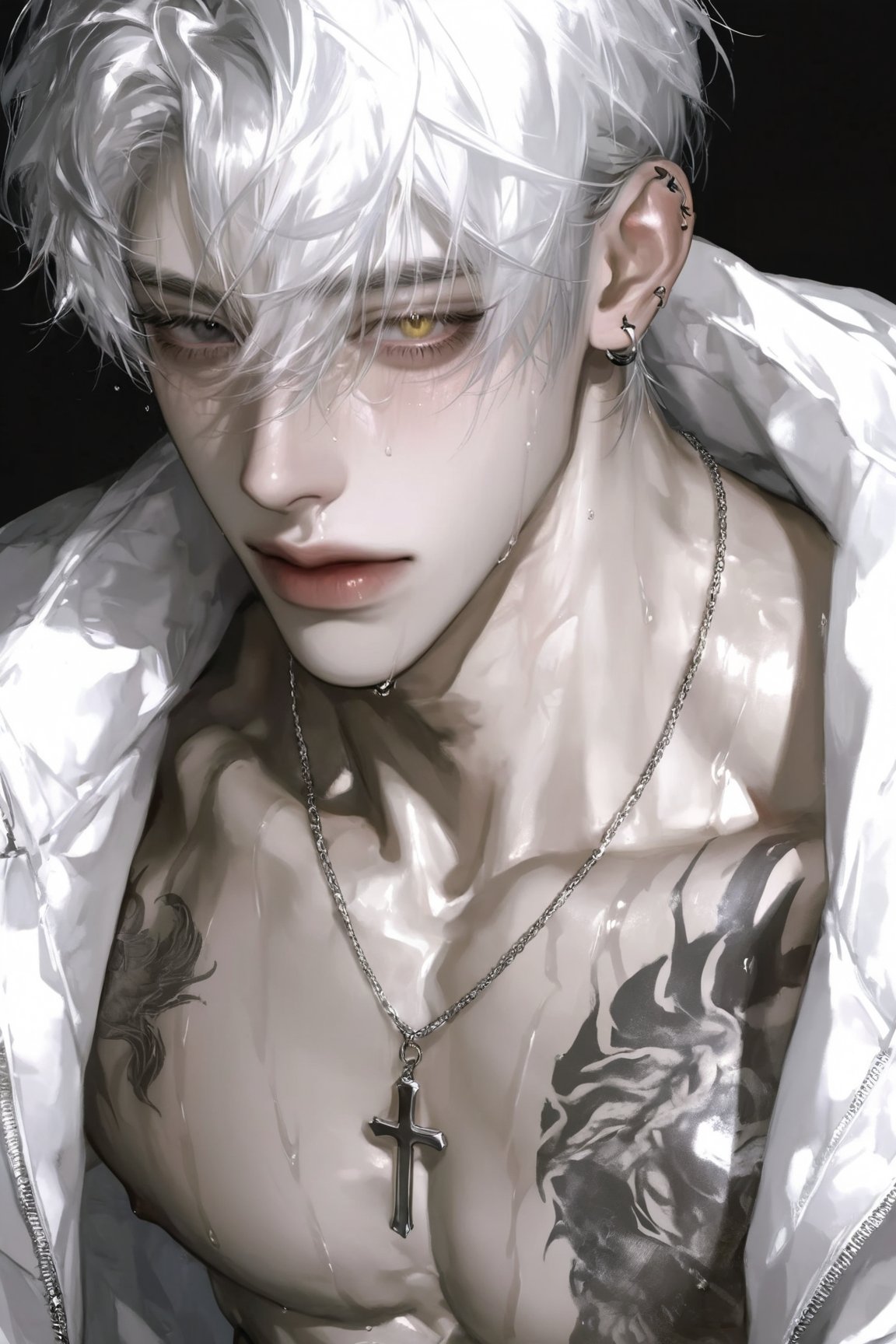 solo,  looking at viewer,  ((upper body short)) by Sobae on Tensor.Art