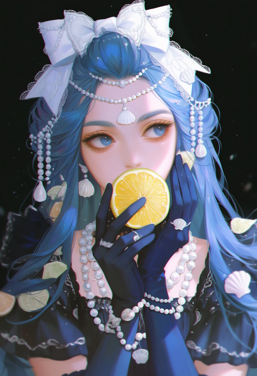 lemon,  pearl \(gemstone\),  1girl by MissFidonyo on Tensor.Art