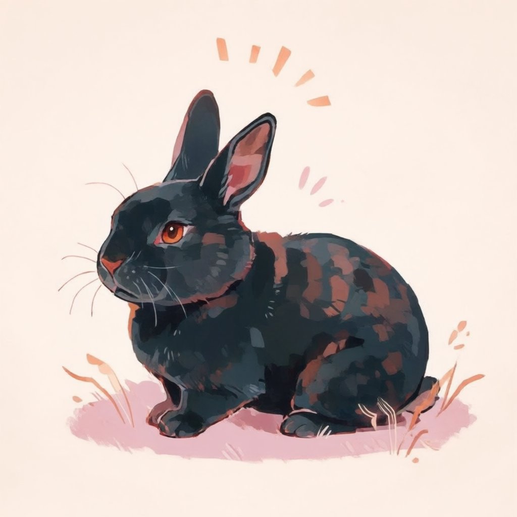 a black rabbit by PinkCotton 🎐 on Tensor.Art