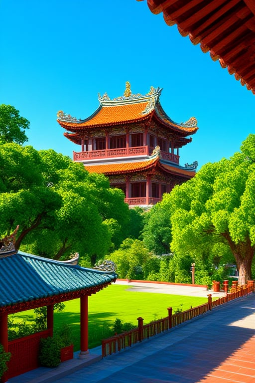 Asian Temple Landscape by TensorVizion on Tensor.Art