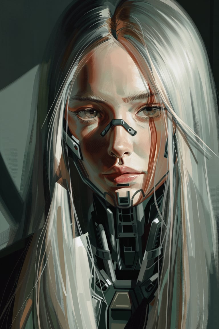 @pluvium_grandis,  semi-realistic digital painting,  smooth realistic skin shading with soft subsurface scattering by Azri...