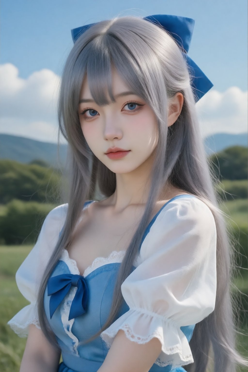 1girl,  solo,  blue eyes by 天TIN on Tensor.Art