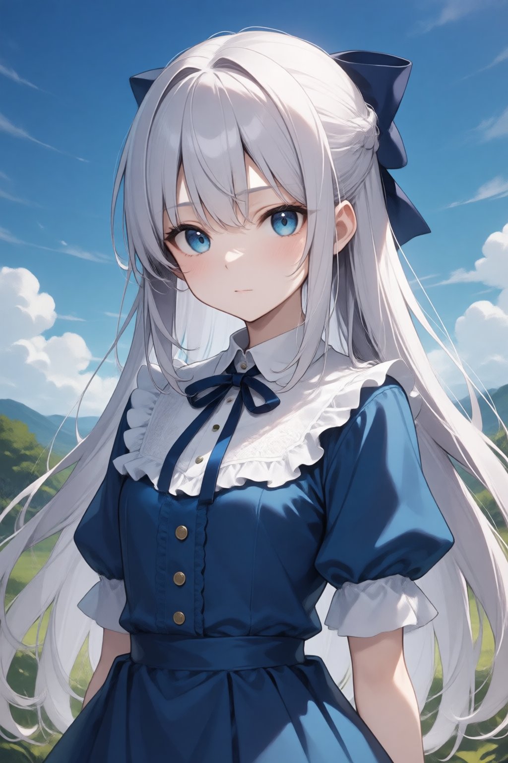1girl,  solo,  blue eyes by 天TIN on Tensor.Art
