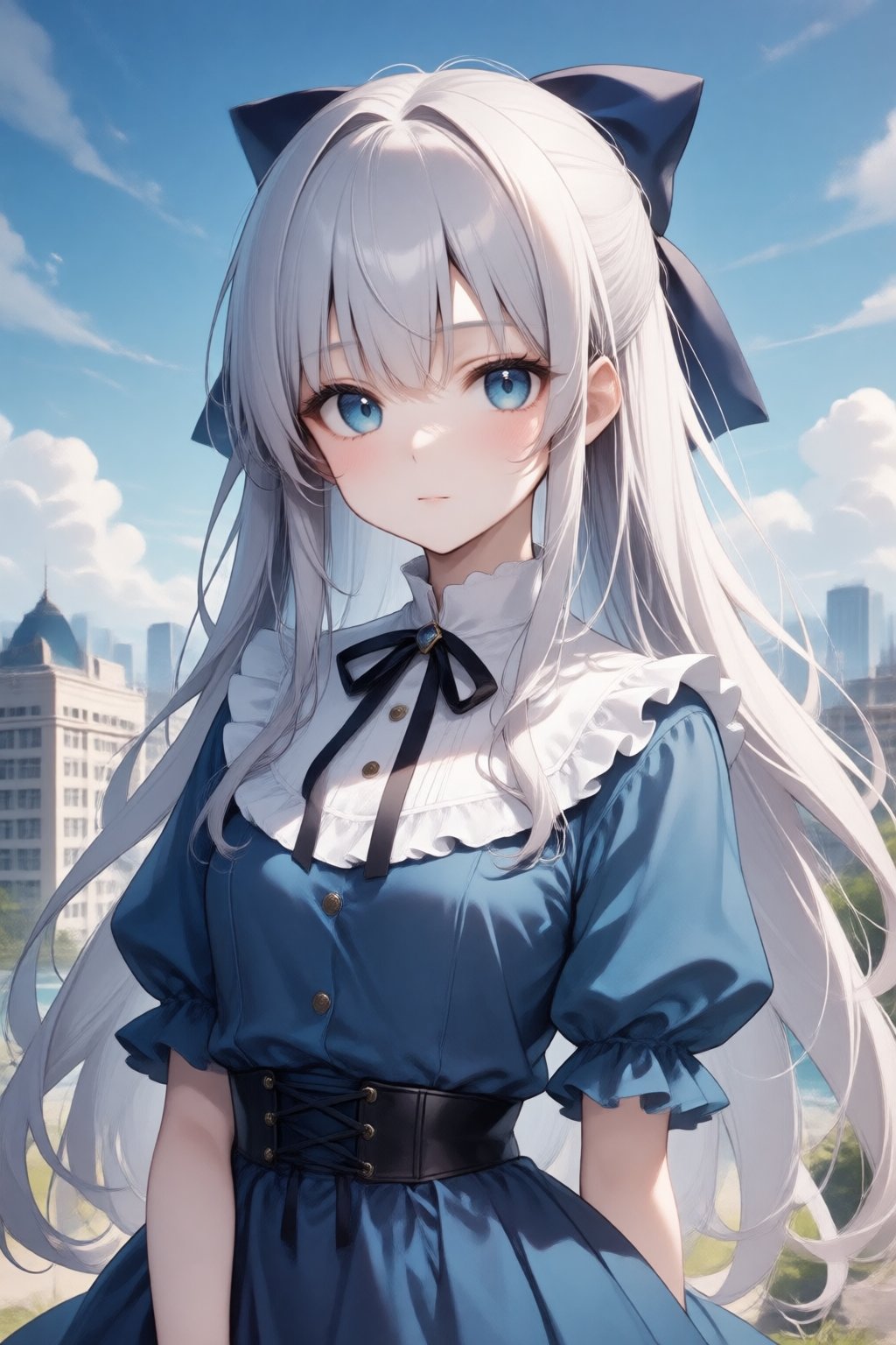 1girl,  solo,  blue eyes by 天TIN on Tensor.Art