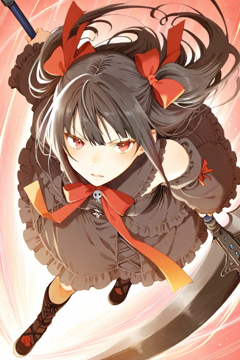 1girl,  red eyes,  black hair by MangSly on Tensor.Art
