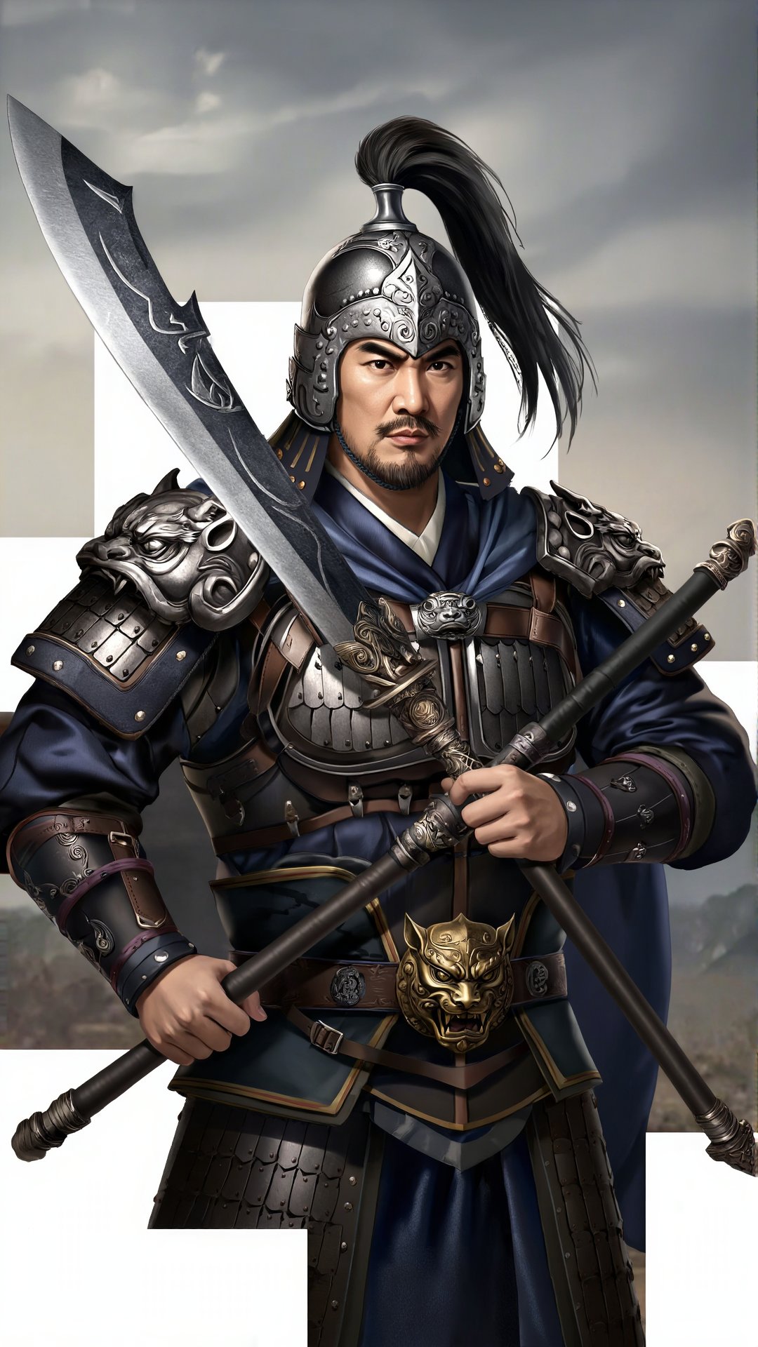 三国时期武将,  四十岁。身材魁梧,  国字脸 by 一起旅行 on Tensor.Art