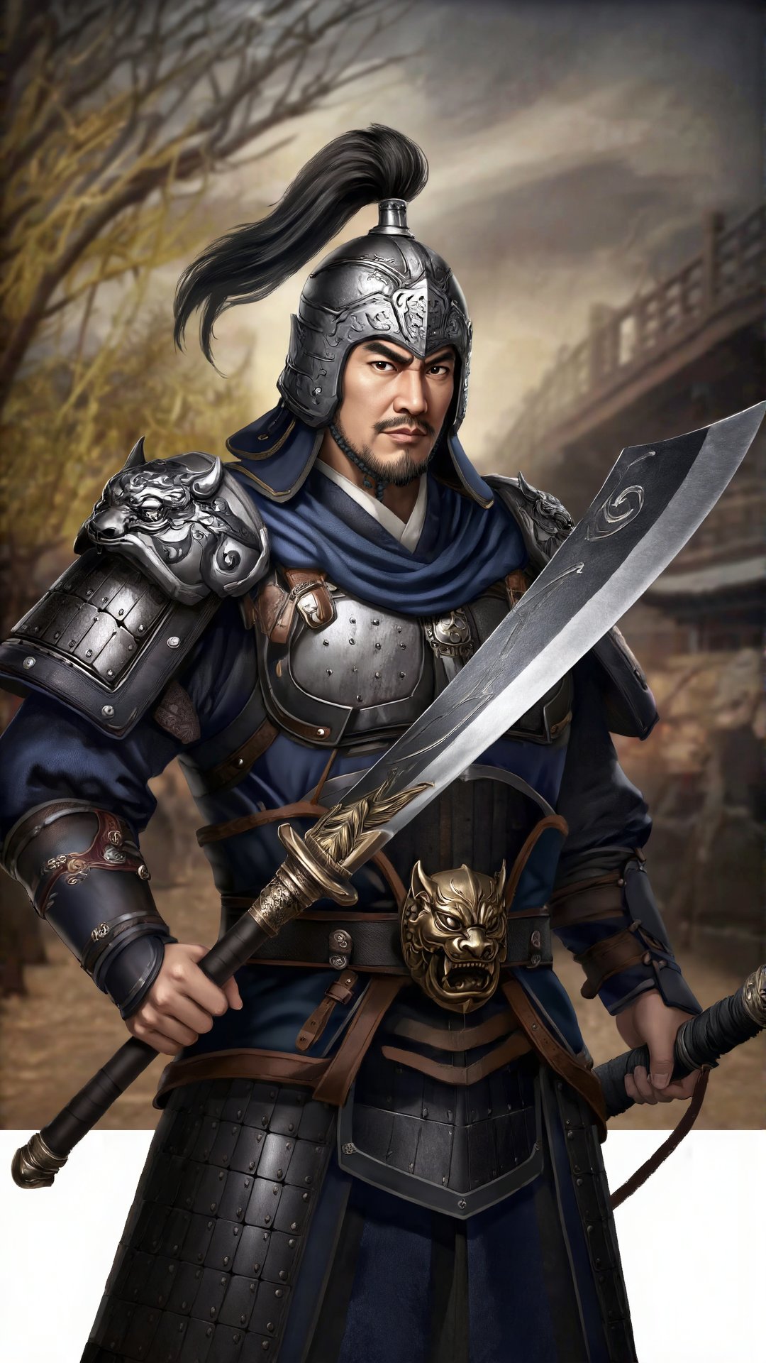 三国时期武将,  四十岁。身材魁梧,  国字脸 by 一起旅行 on Tensor.Art