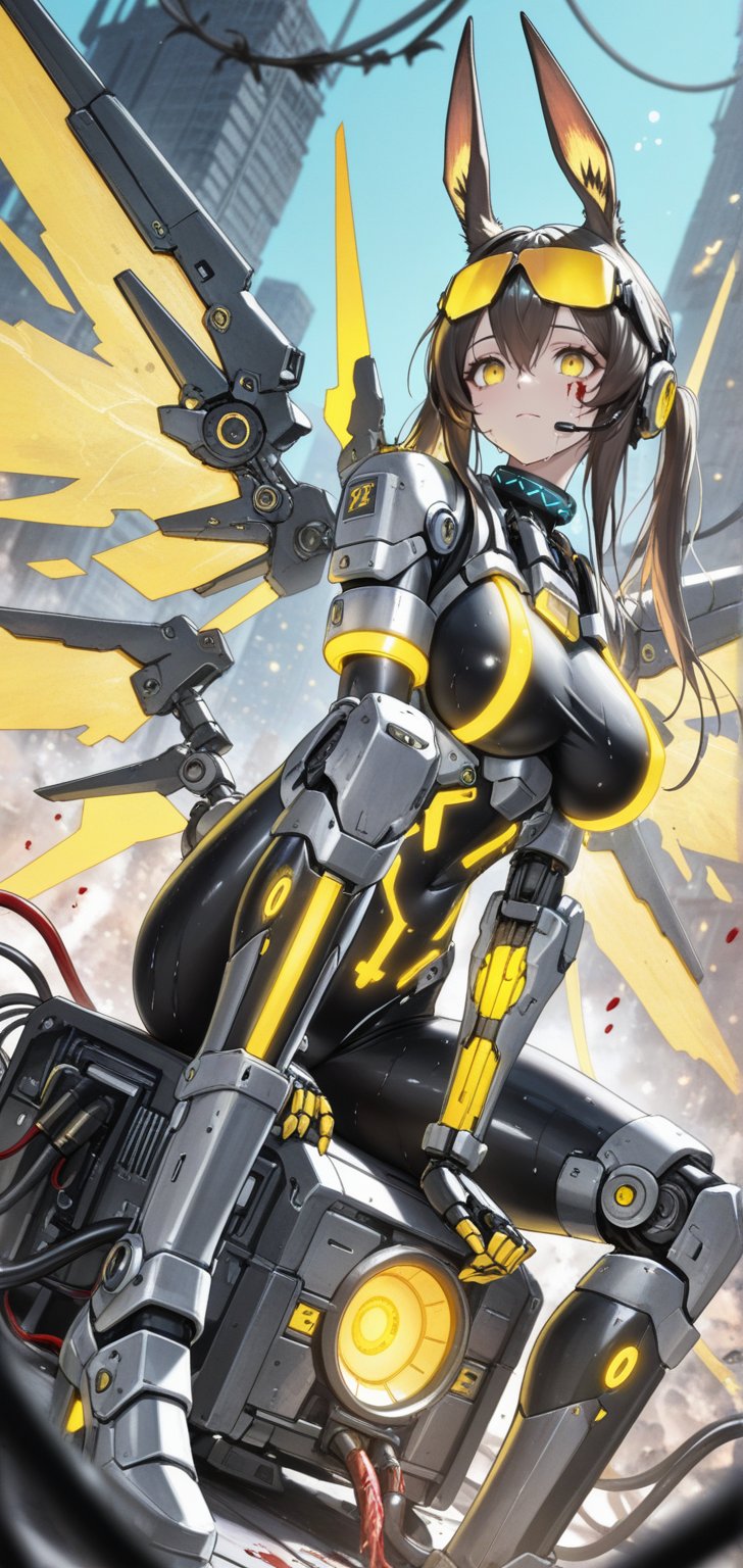 ((1girl,  amiya_\(arknights\),  )) hard edge painting by Hiro on Tensor.Art