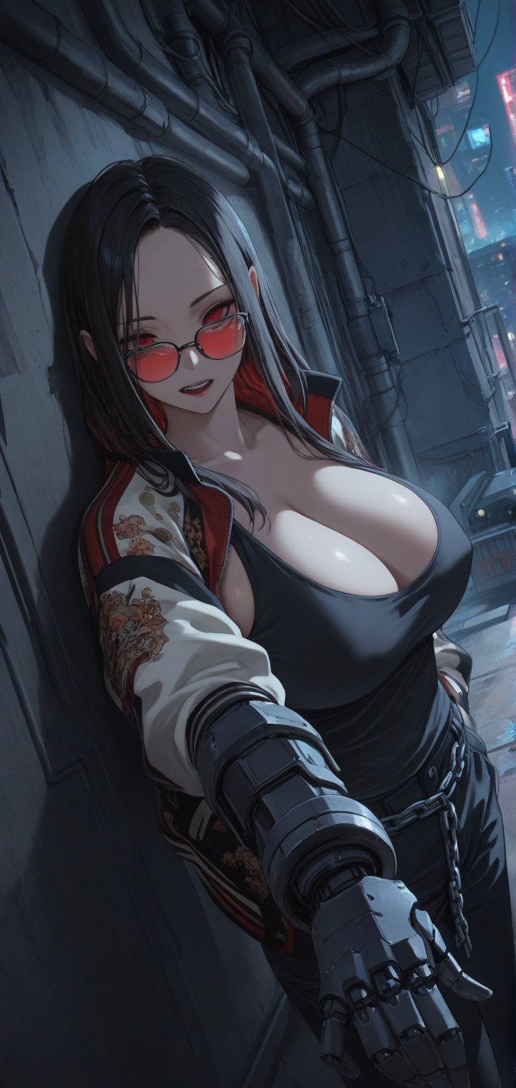 1girl,  extremely close up,  sukajan jacket by Hiro on Tensor.Art