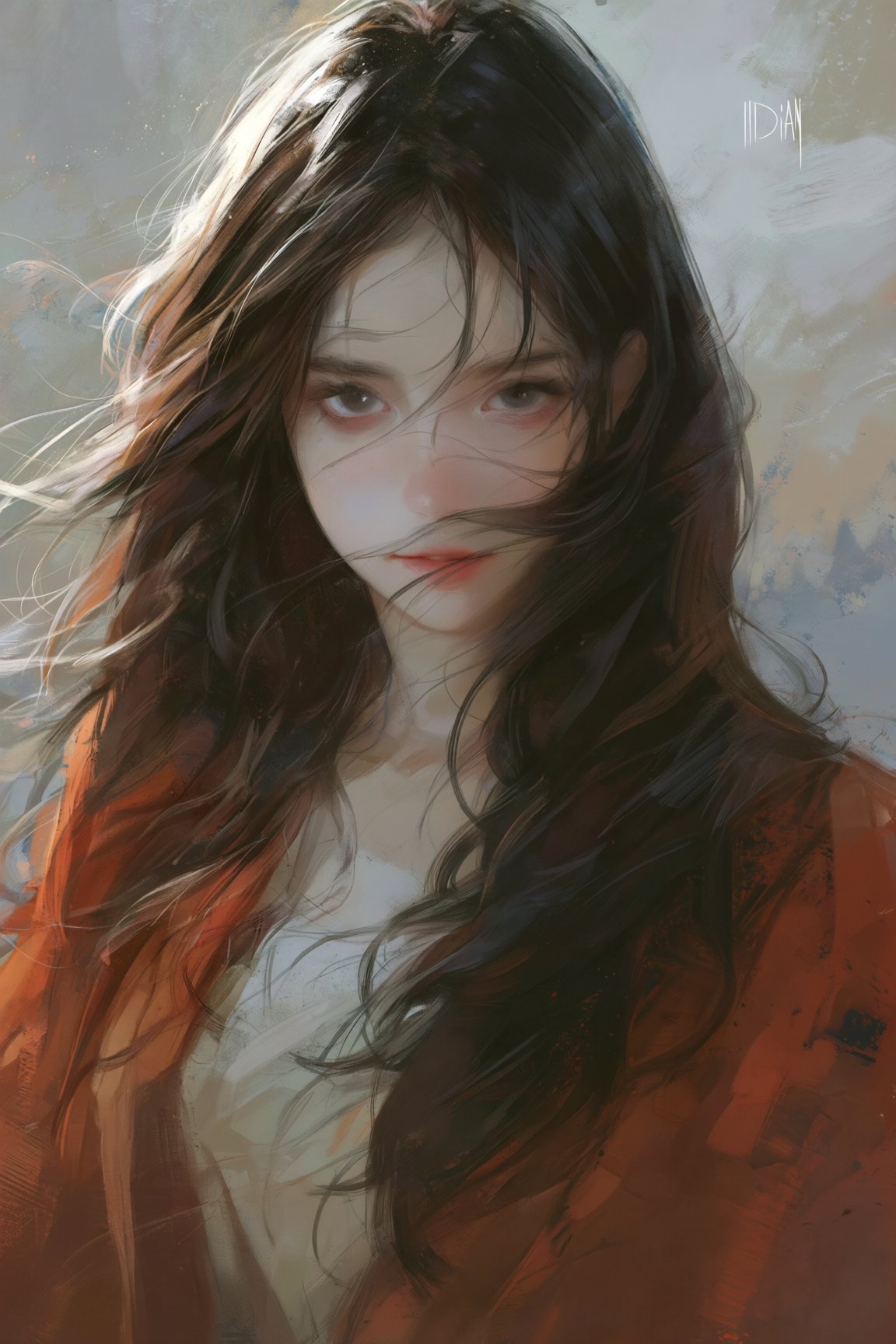 procreate-style,  1girl,  solo by 让AI更感性 on Tensor.Art
