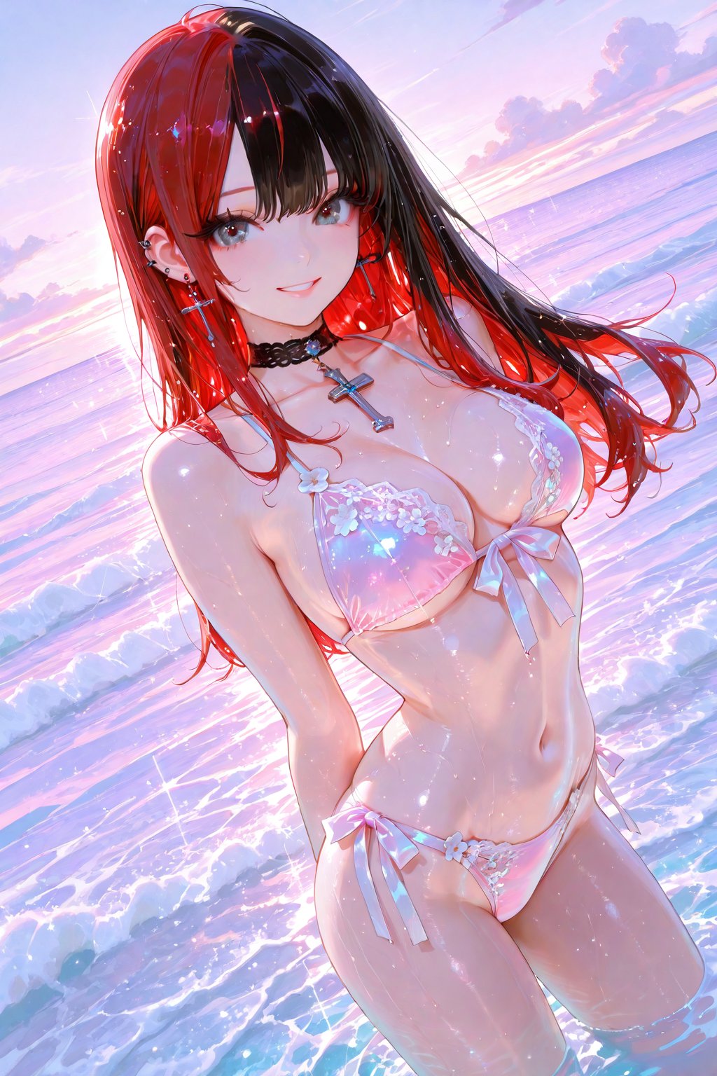 Long-haired girl,  not looking at the viewer,  bangs by kagenari  on Tensor.Art