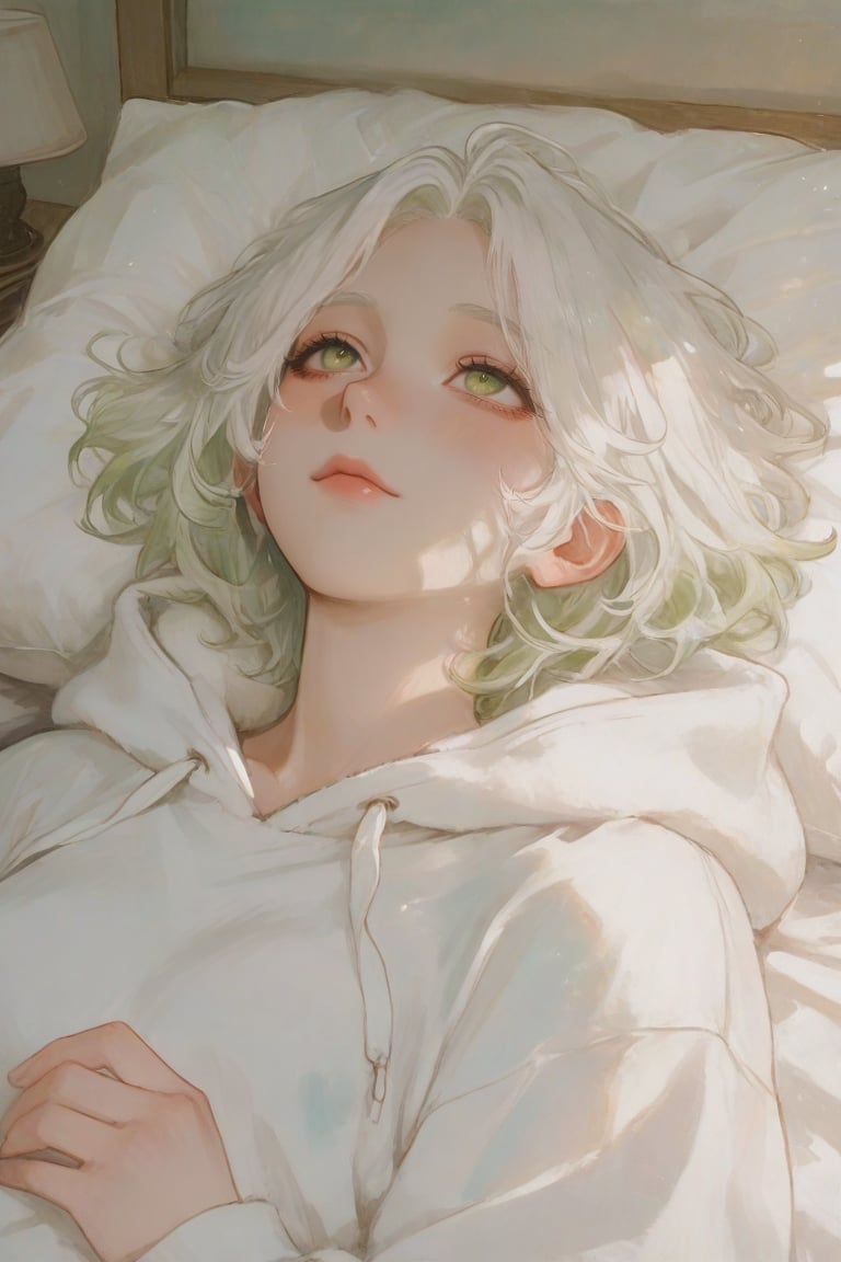 1girl,  solo,  lying on pillow by Cheesymud on Tensor.Art
