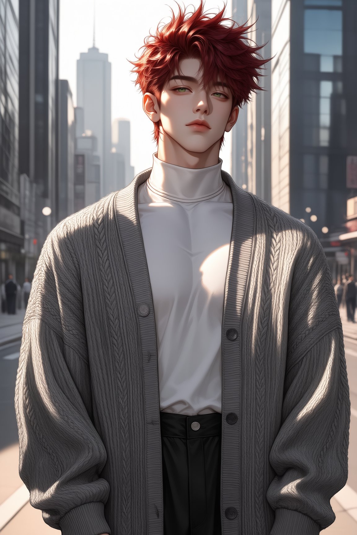 ((1boy)),  ((male focus)),  handsome young man by 小纸条 on Tensor.Art