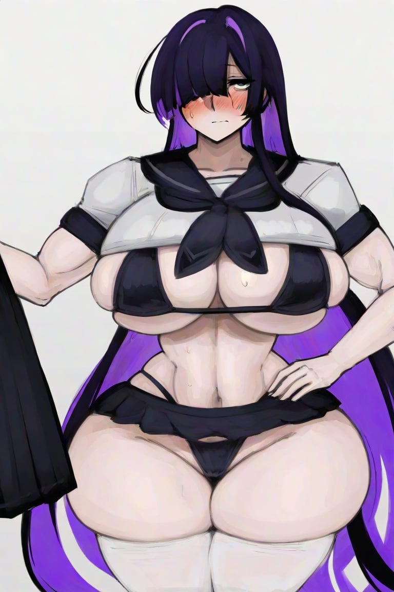 digital anime-style illustration,  woman,  extremely curvaceous muscular build by Oの者 on Tensor.Art