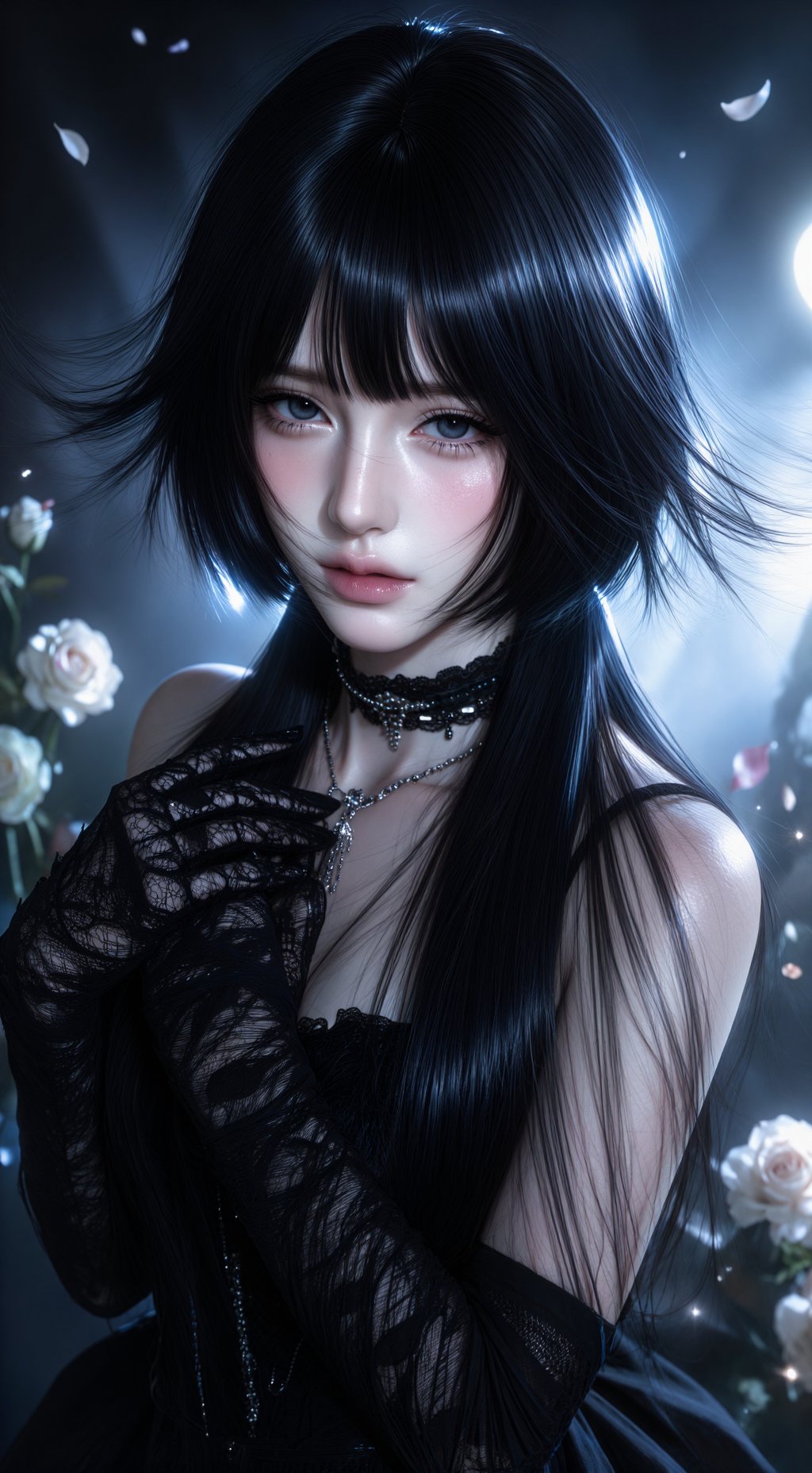 cinematic portrait,  delicate doll-like facial features,  porcelain skin by nearme on Tensor.Art