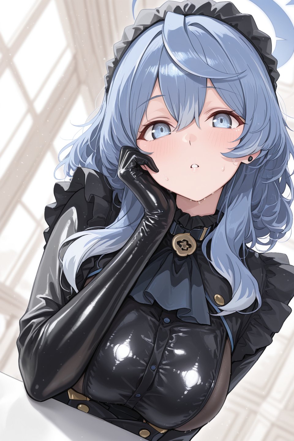 ako_(blue_archive),  dutch angle,  black ascot by THEANTLERS on Tensor.Art