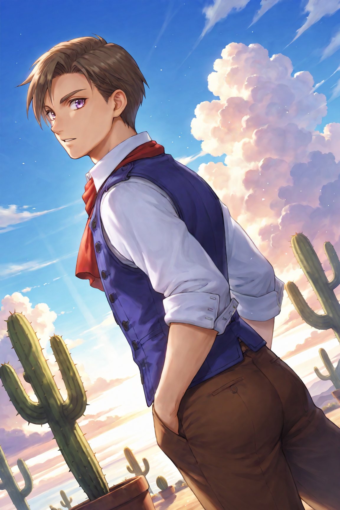 1boy,  Melville_OB,  brown hair by Dowizar on Tensor.Art