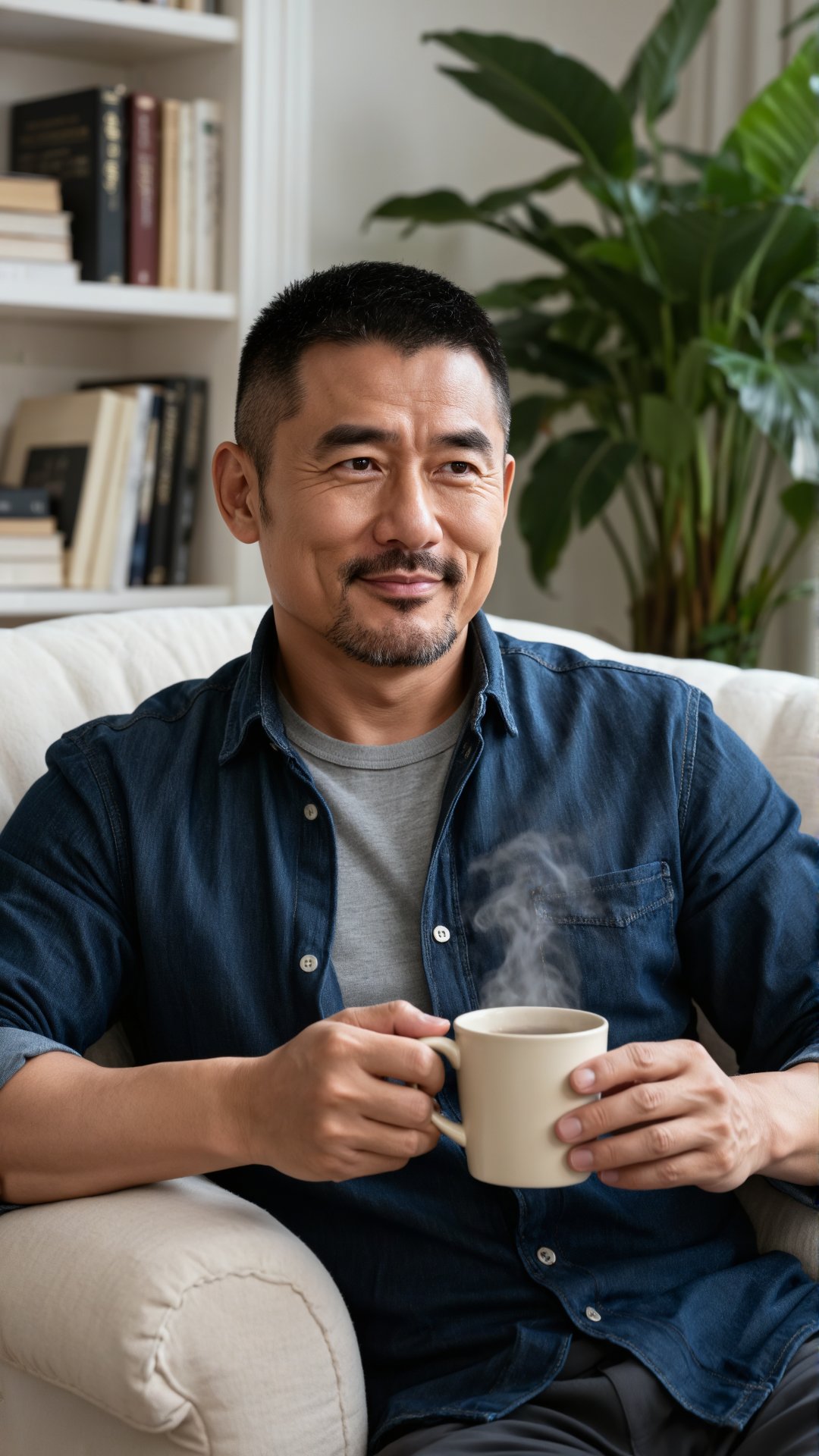 亚洲熟男,  一个性感男士,  中年男子 by 一起旅行 on Tensor.Art