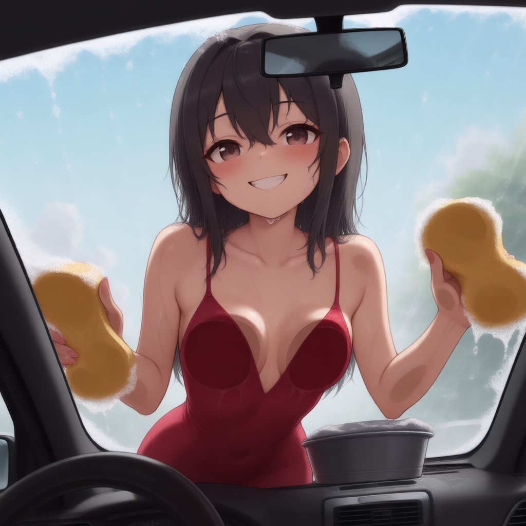 masterpiece,  car wash interior,  1girl by Invisidude on Tensor.Art