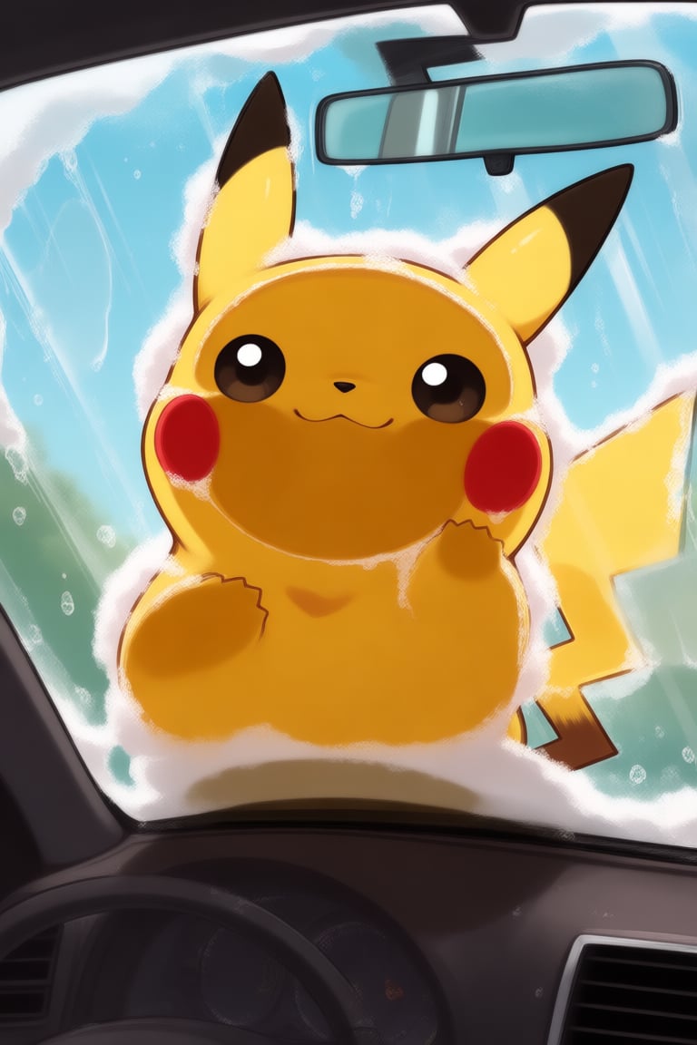 masterpiece,  car wash interior,  Pikachu by Invisidude on Tensor.Art