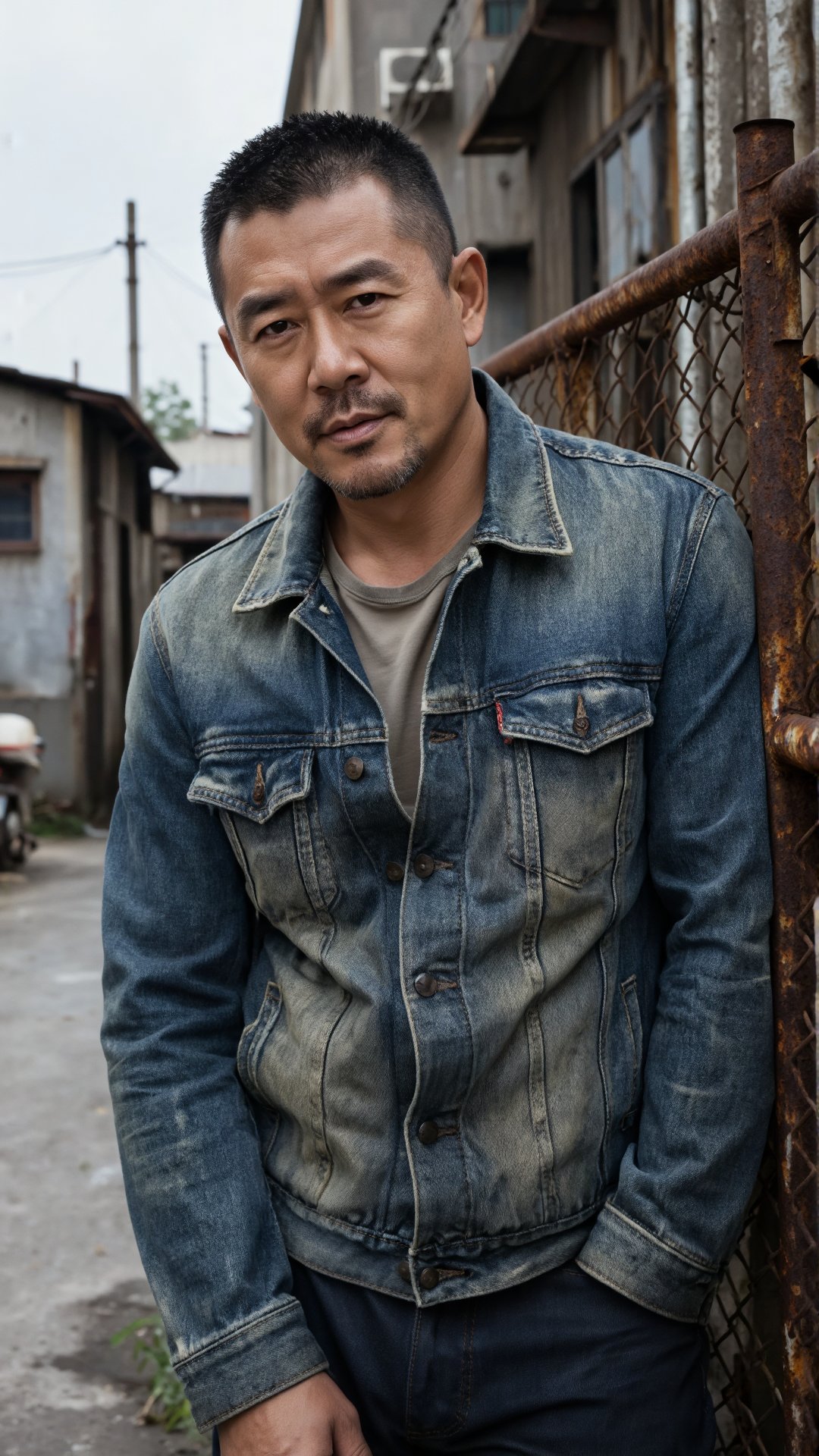 亚洲熟男,  A 30-year-old man with short,  crisp hair by 一起旅行 on Tensor.Art