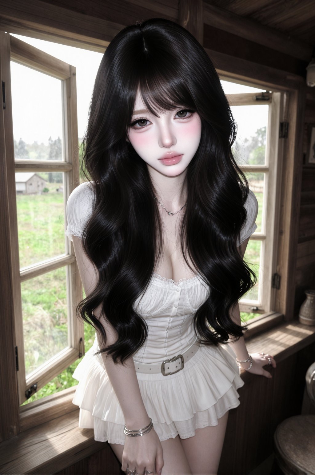 photorealistic portrait of a beautiful adult woman,  doll-like realistic beauty,  fair porcelain skin by nearme on Tensor.Art