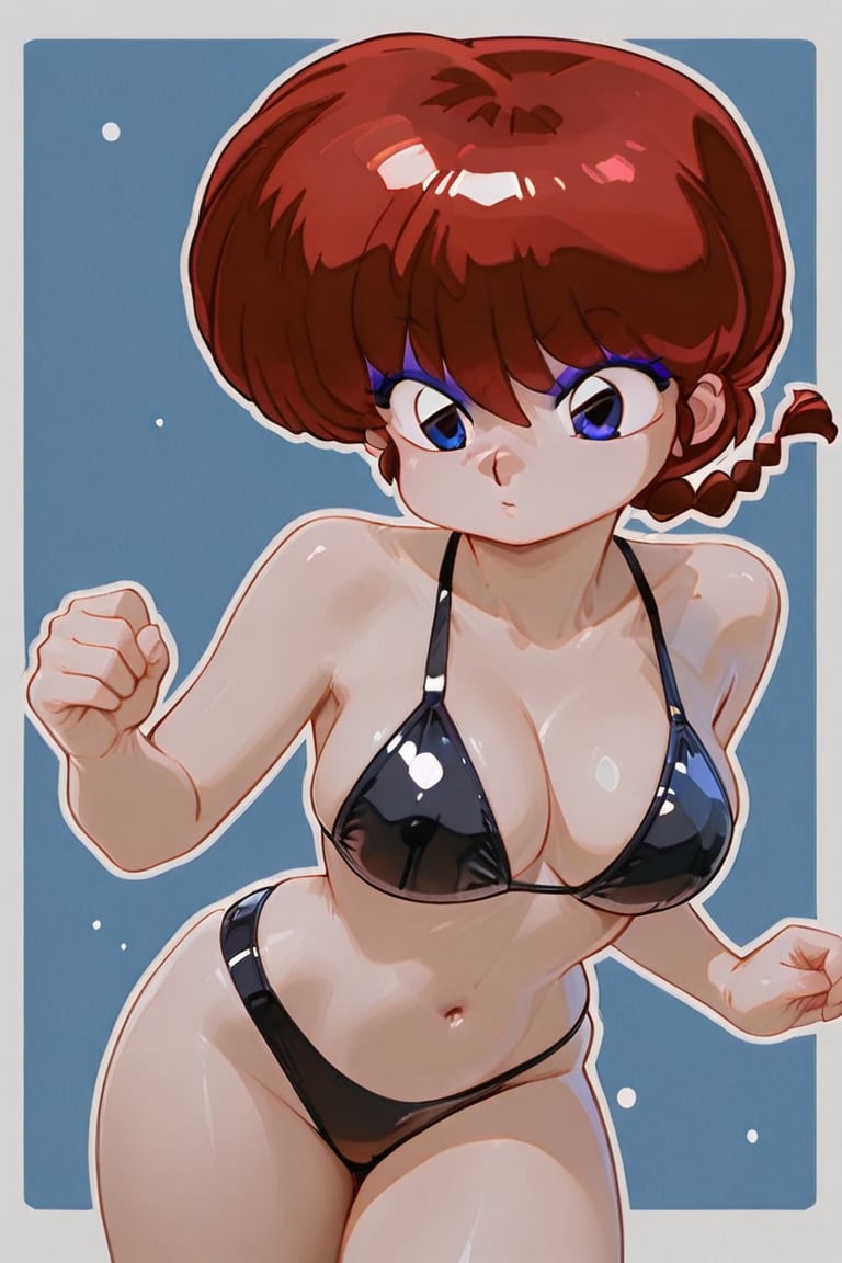 Black bikini,  eyeshadow,  purple eyeshadow by らび@kiyoka_succubus on Tensor.Art