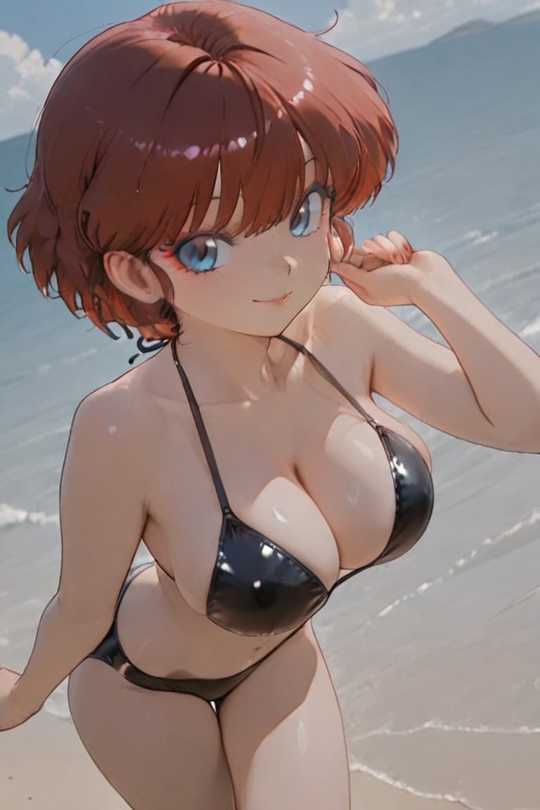 Black bikini,  eyeshadow,  purple eyeshadow by らび@kiyoka_succubus on Tensor.Art