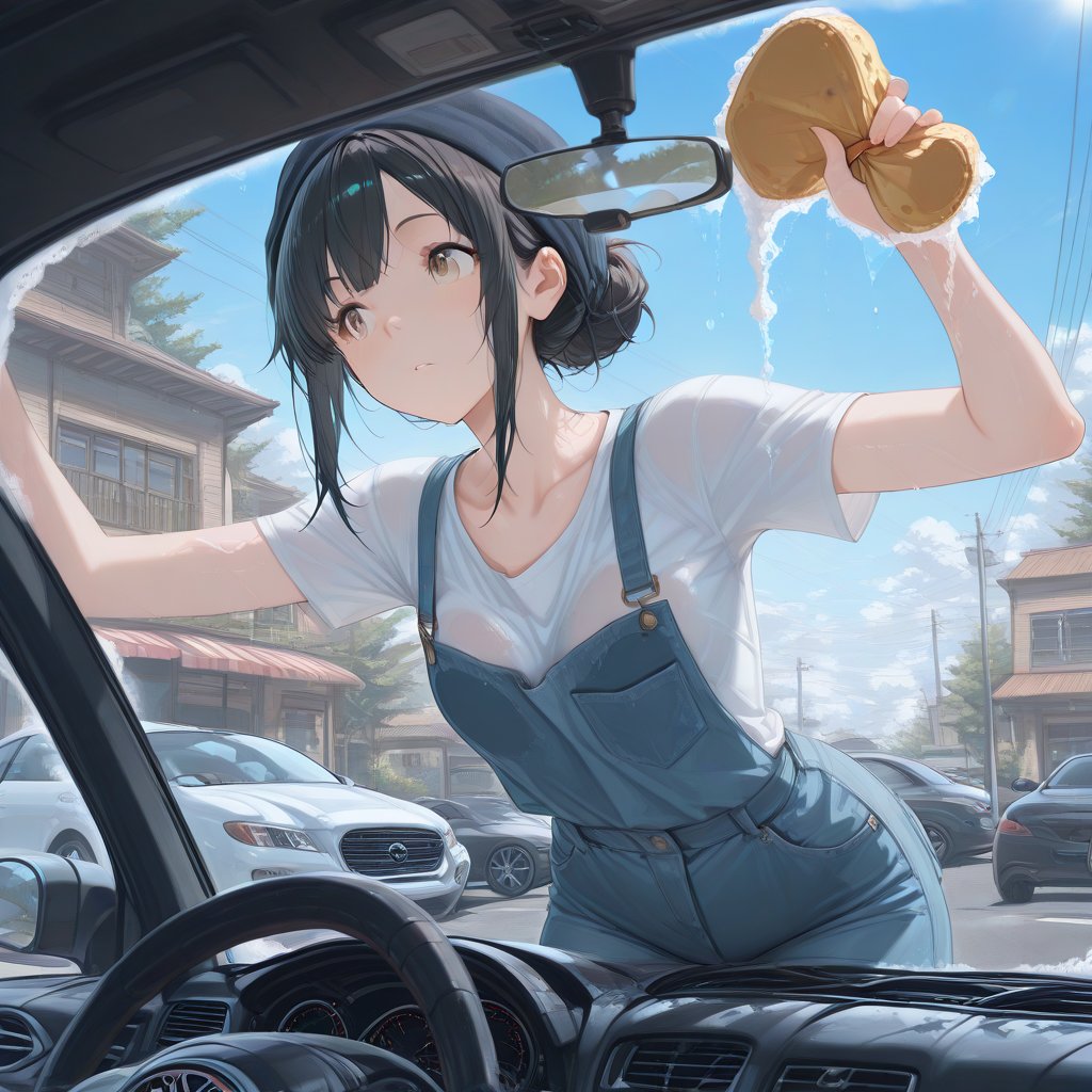 masterpiece,  car wash interior,  1girl by Invisidude on Tensor.Art