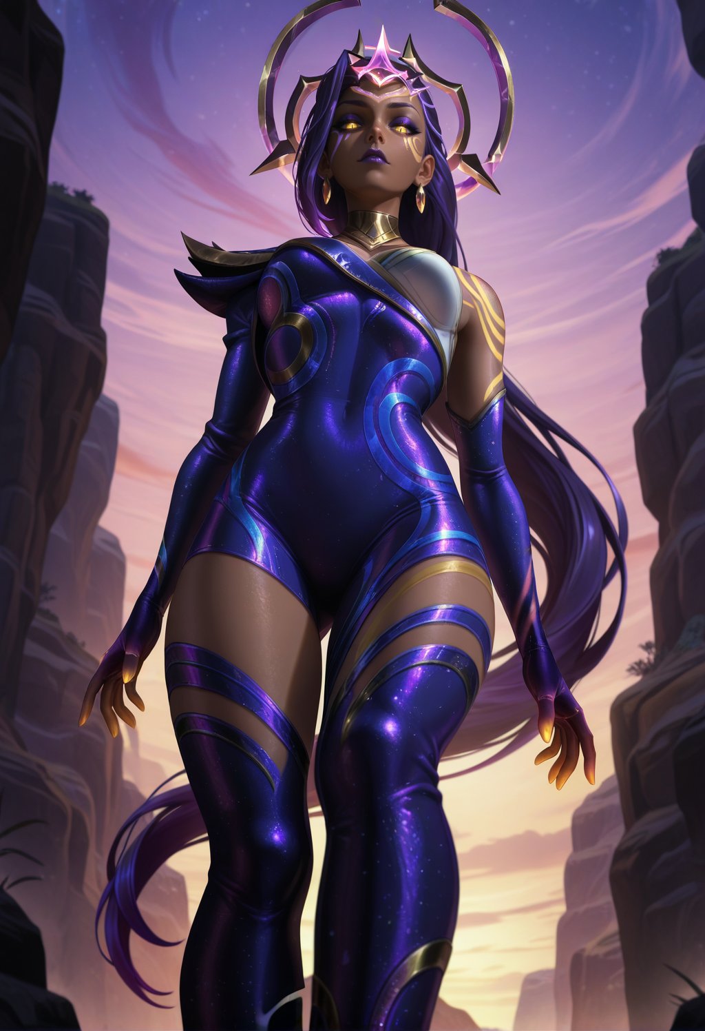 dianadcp,  yellow eyes,  dark-skinned female by cs12345 on Tensor.Art