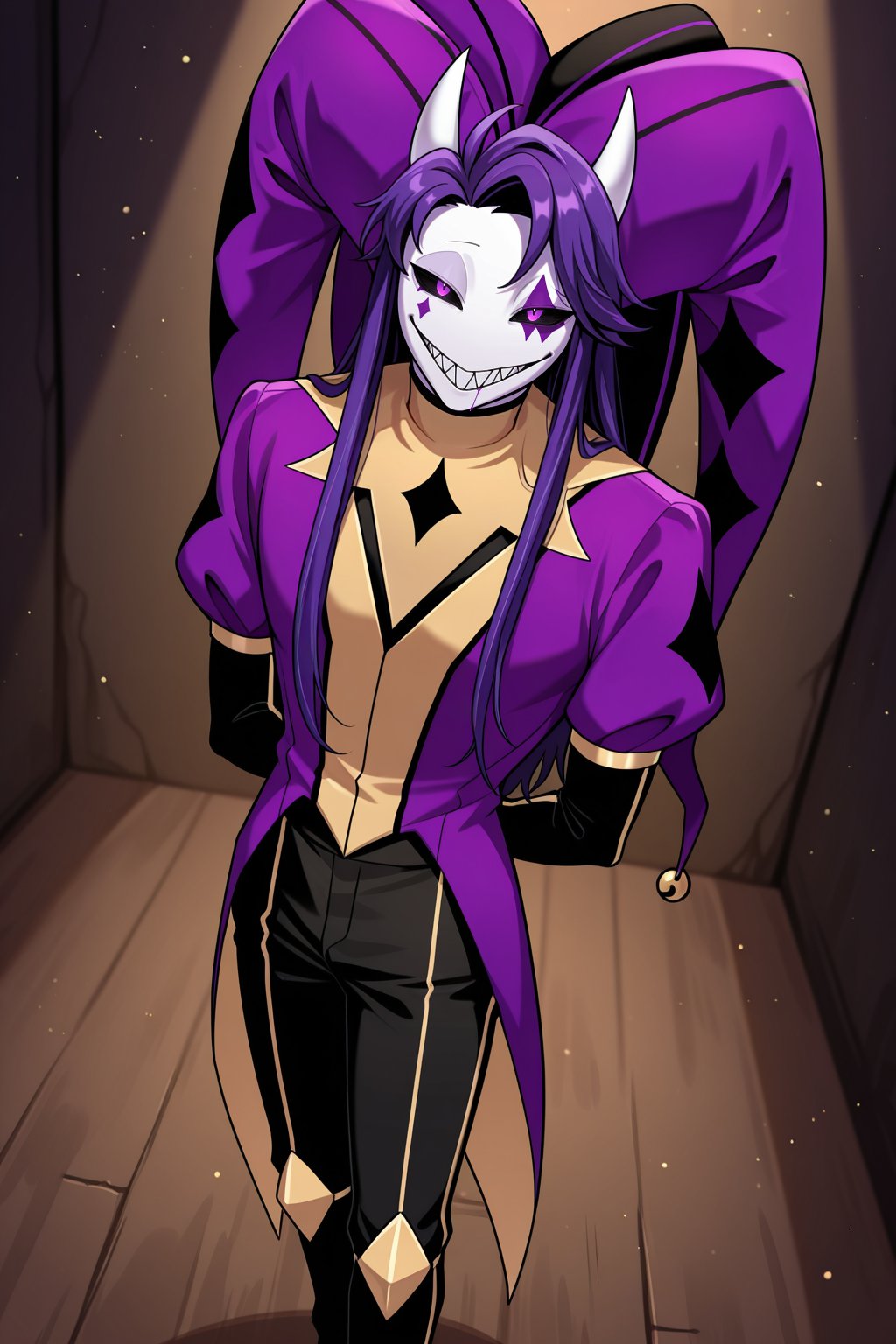 male focus,  1boy,  jester \(the freak circus\) by Lineko on Tensor.Art