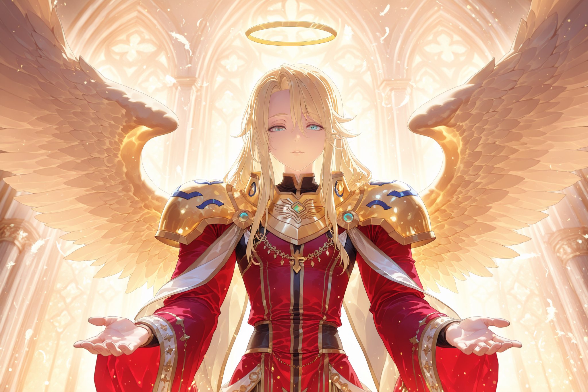 michael_hsdxd_illxl`,  `adult male`,  `long blond hair` by Darkwubs on Tensor.Art