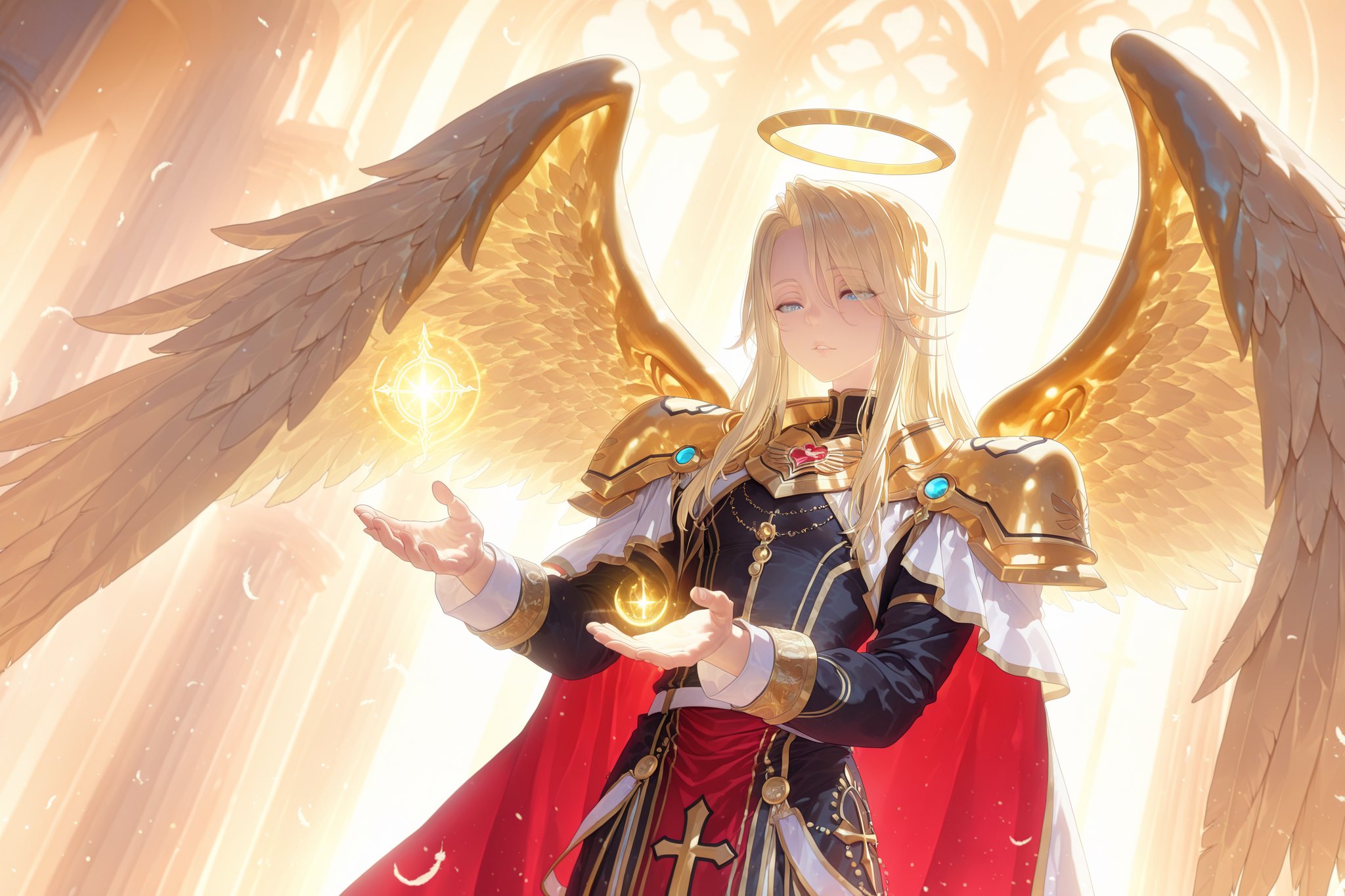 michael_hsdxd_illxl`,  `adult male`,  `long blond hair` by Darkwubs on Tensor.Art