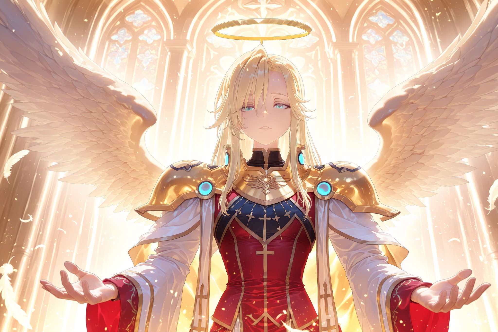 michael_hsdxd_illxl`,  `adult male`,  `long blond hair` by Darkwubs on Tensor.Art