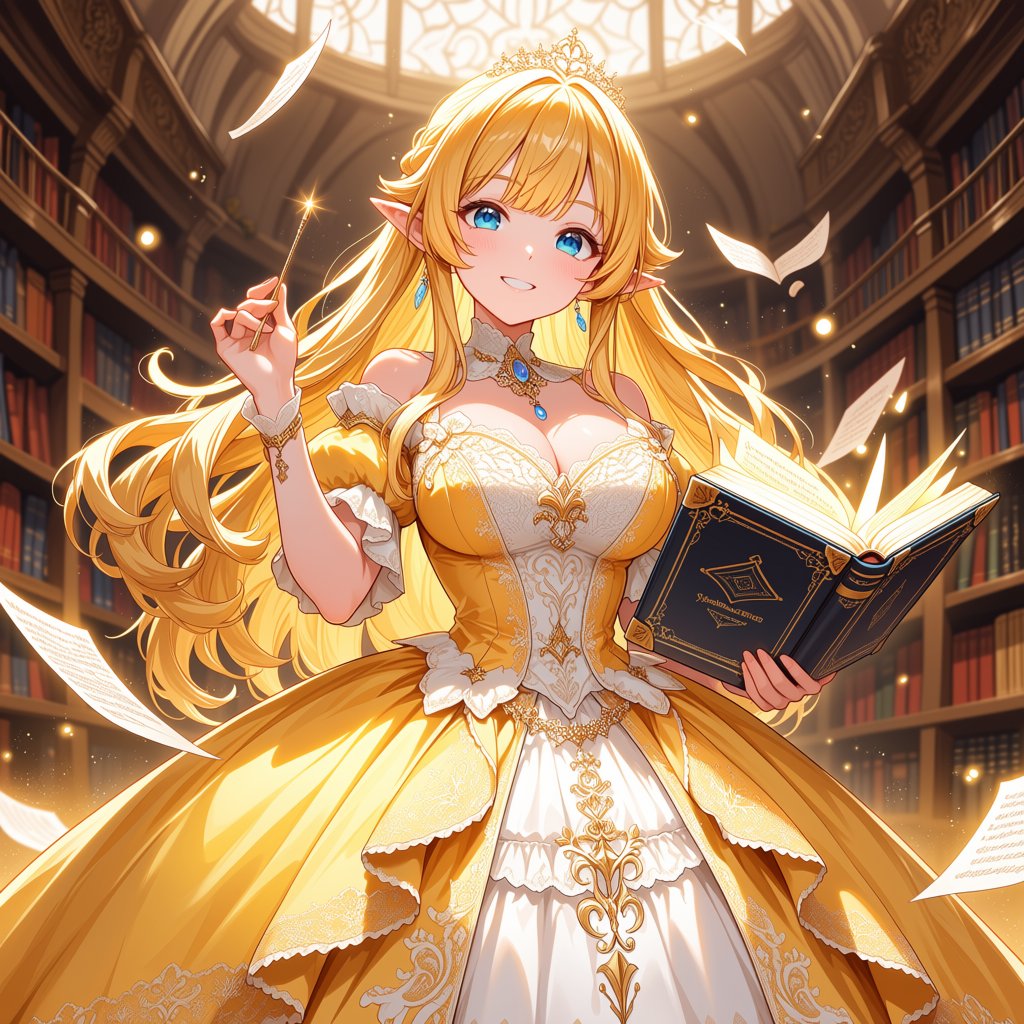 (luxurious princess gown,  lace details),  (radiant smile by 🌻KEI🌻 on Tensor.Art