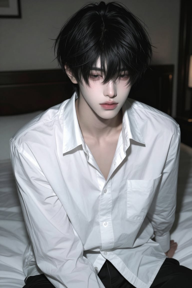 ((1man)),  solo,  handsome sharp-featured male by NxyF!ng on Tensor.Art