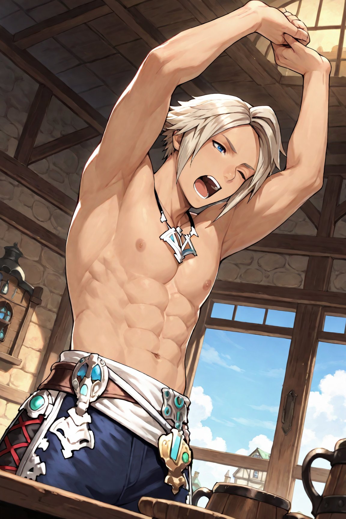 1boy,  Vaan_FF,  grey blue eyes by Dowizar on Tensor.Art