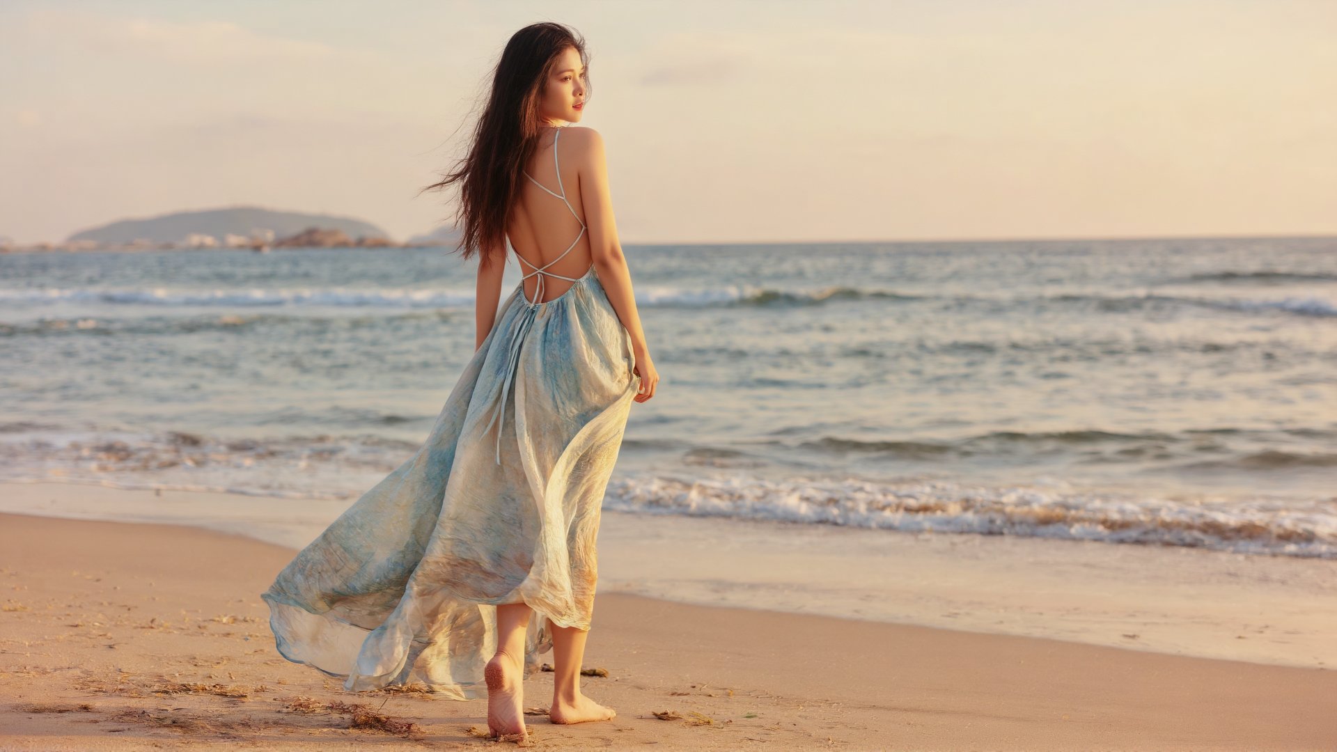 xiaomei,  solo,  back view by SUNSHINE on Tensor.Art