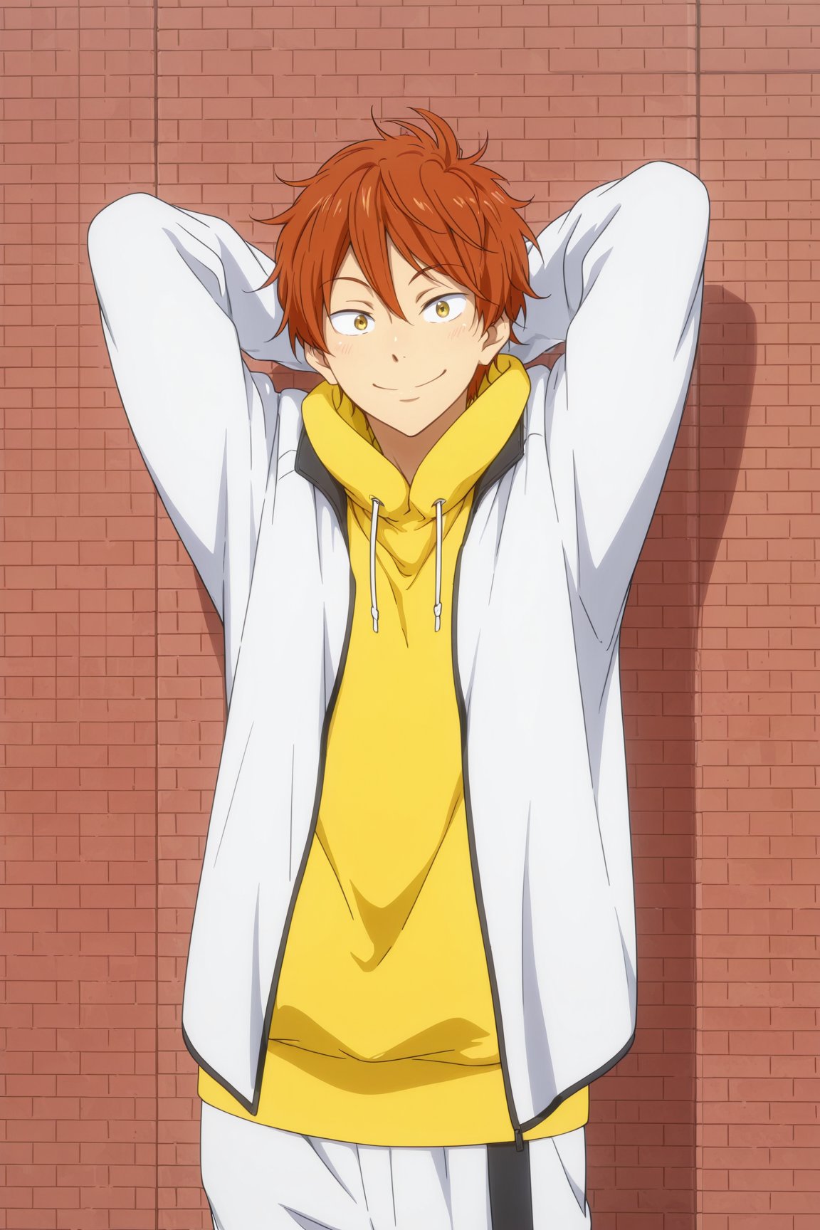 momotaro mikoshiba,  orange hair,  yellow eyes by 25kkai on Tensor.Art