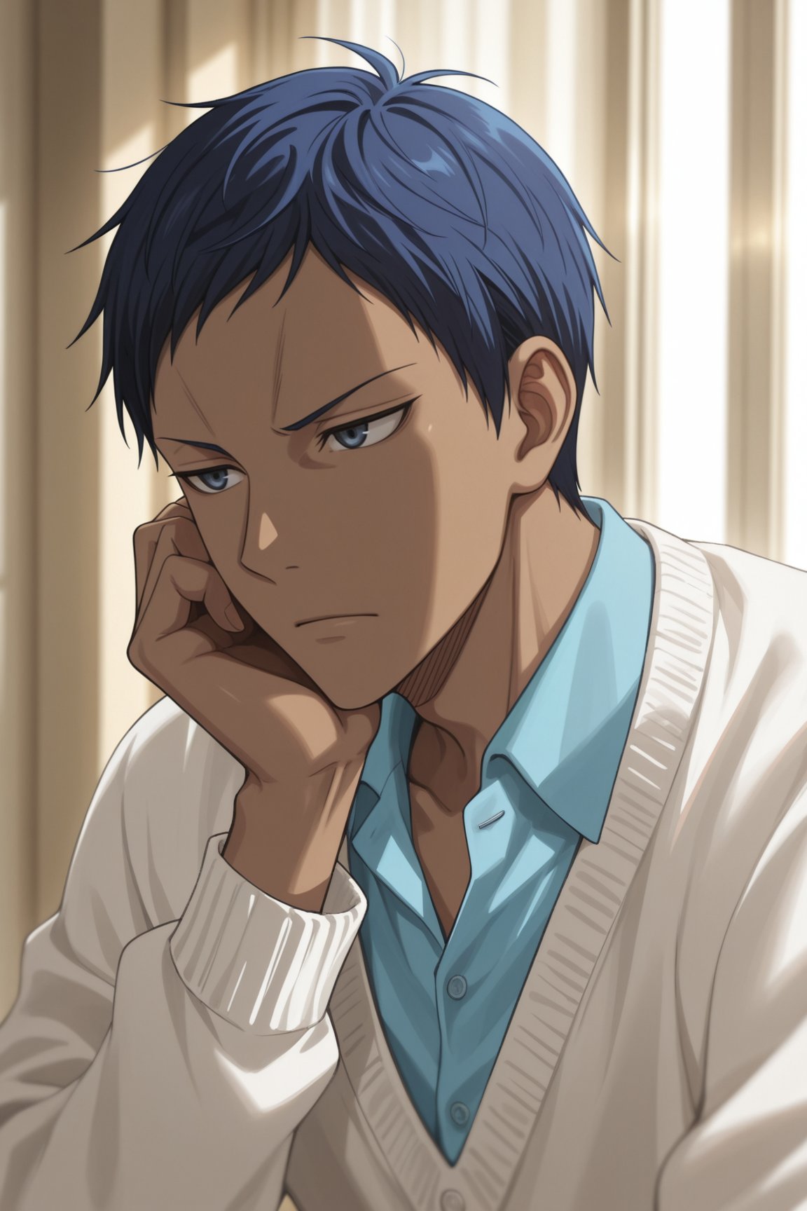 daiki aomine,  blue hair,  blue eyes by 25kkai on Tensor.Art
