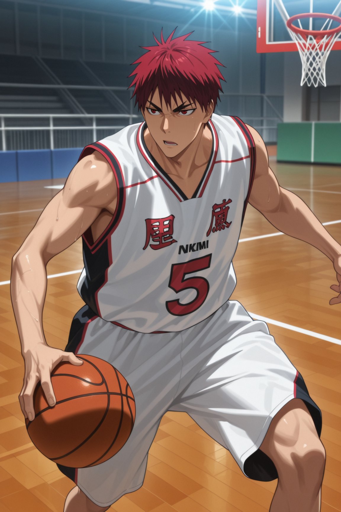 taiga kagami,  red hair,  red eyes by 25kkai on Tensor.Art